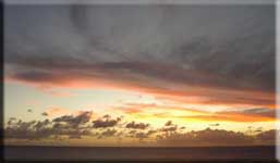 Mare's tails turning pink at sunset